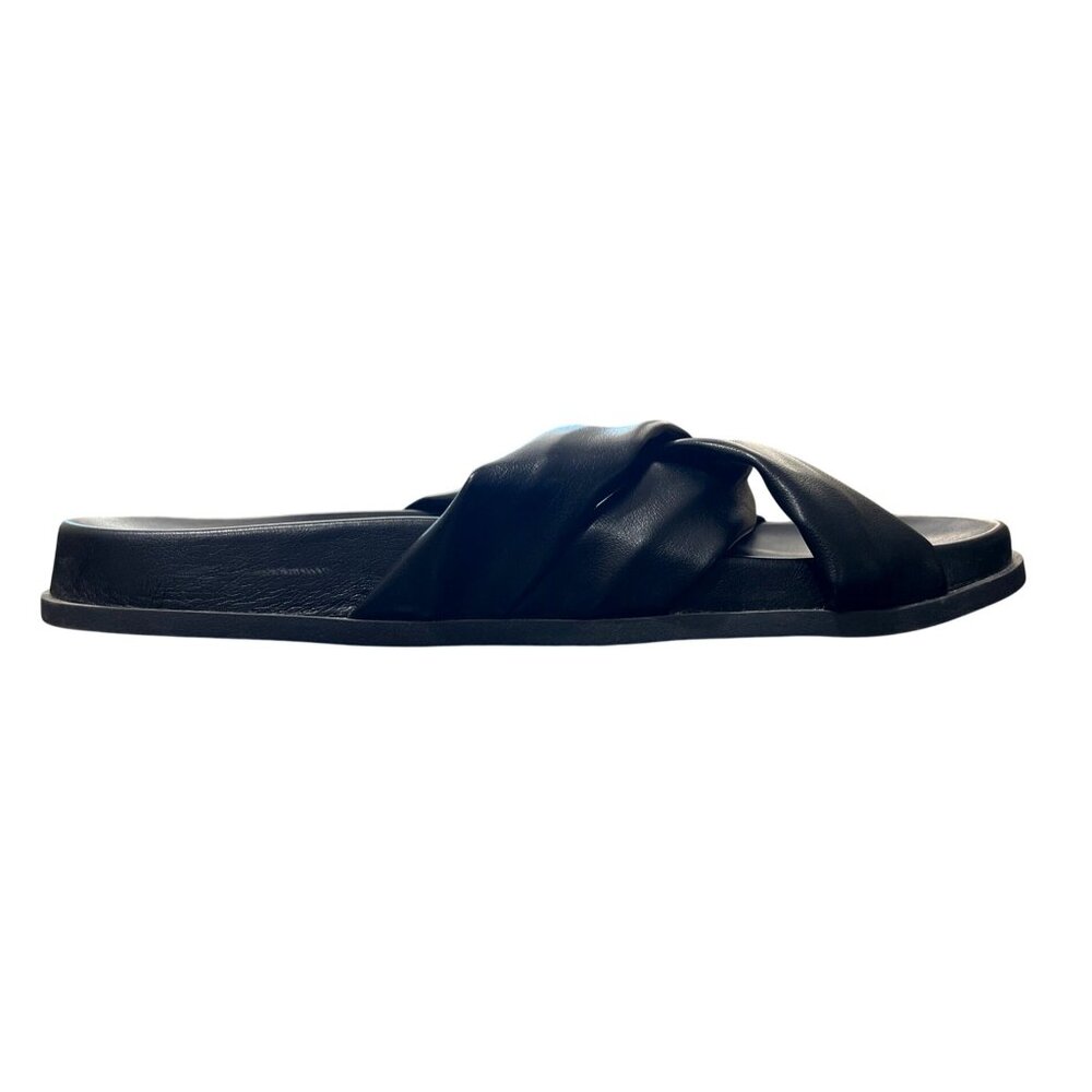 Anthropologie Silent D Helena Sandals Slides Black Womens Size 38 / US 7-7.5 - Picture 4 of 9